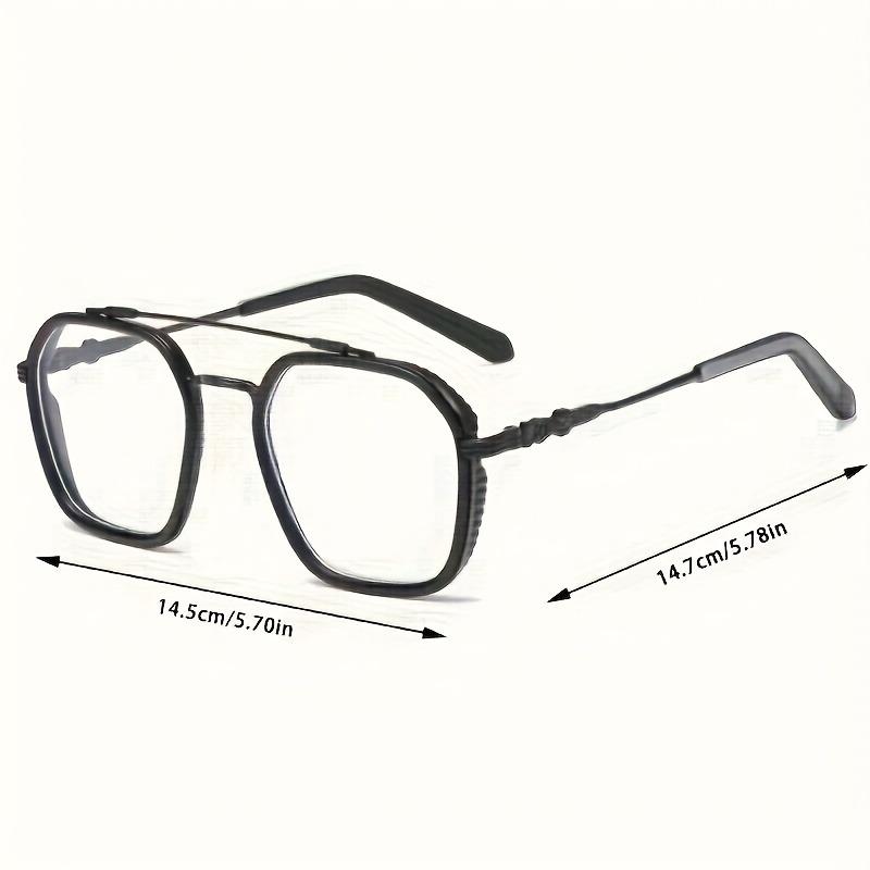 2pcs Polygonal Glasses Anti Blue Light Lenses Eye Protection and Fashionable Retro Classic and Charming Design