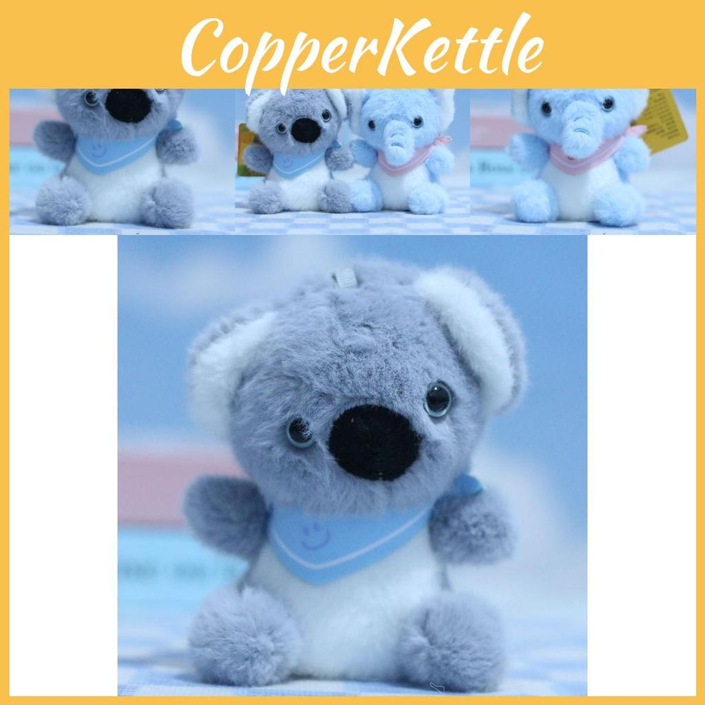 Adorable Plush Elephant And Koala Keychain Soft Toy Cute Animal Doll For Bags