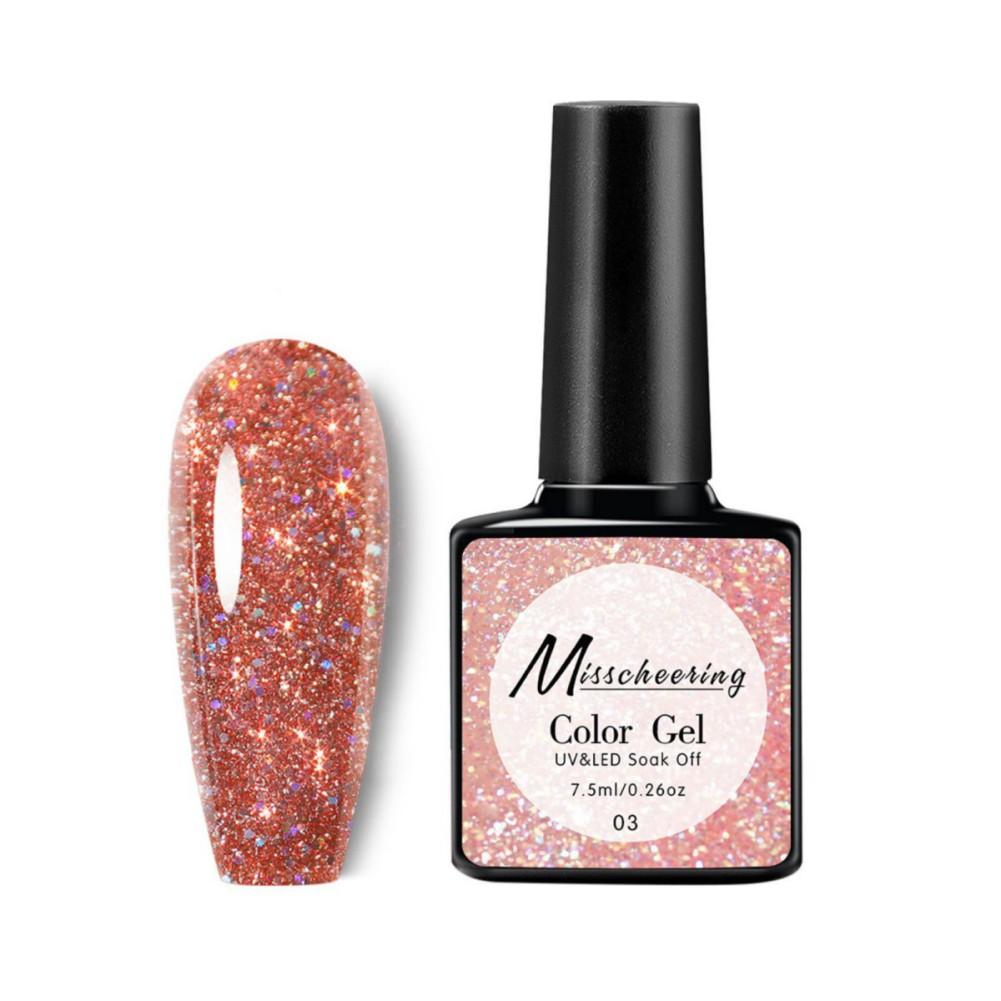 

Лазерный цветной гель для ногтей с блестками, УФ-светодиодный цветной гель-лак для ногтей