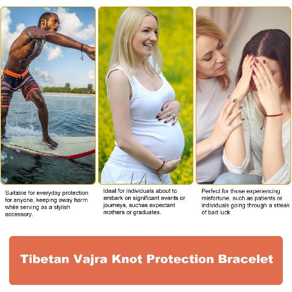 Autentický požehnaný tibetskými mnichy ručně vyrobený ochranný náramek s uzlem Dorje pro ženy i muže s talismanem