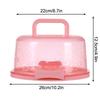 Plastic Round Cake Box Carrier Handle Pastry Storage Holder Dessert Container Cover Case Cake Accessories Food Storage Box