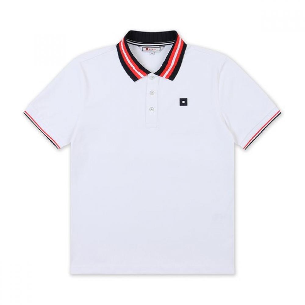 Onoff Men S ShorT Sleeve Collar PoinT T ShirT Of9002ga whiTe WHITE/48
