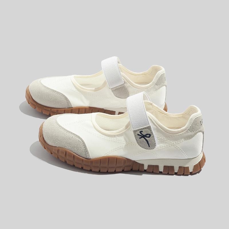 Velcro Casual Shoes Mary Jane Sneakers Soft Sole White Shoes Fashion Women's Shoes