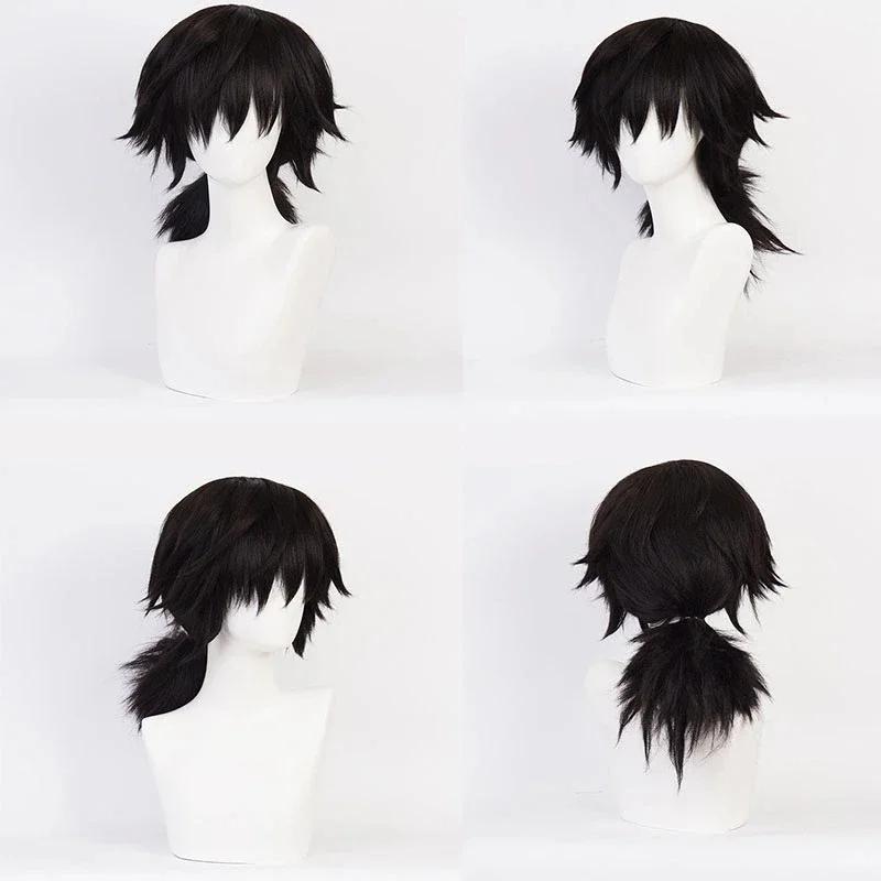 Anime Tomioka Giyuu Cosplay Kostým Doplňky Oblek Uniformy Kimetsu No Yaiba Kostýmy Paruka Dítě Dospělý Dárek