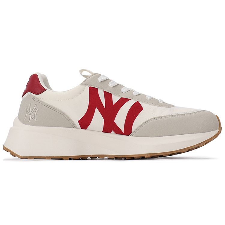MLB Chunky Jogger New York Yankees Synthetikleder Retro Stoßdämpfend Rutschfest Abriebfest Erhöhte Höhe Low-Top Dad Shoes 3ASXX111N-50RDS