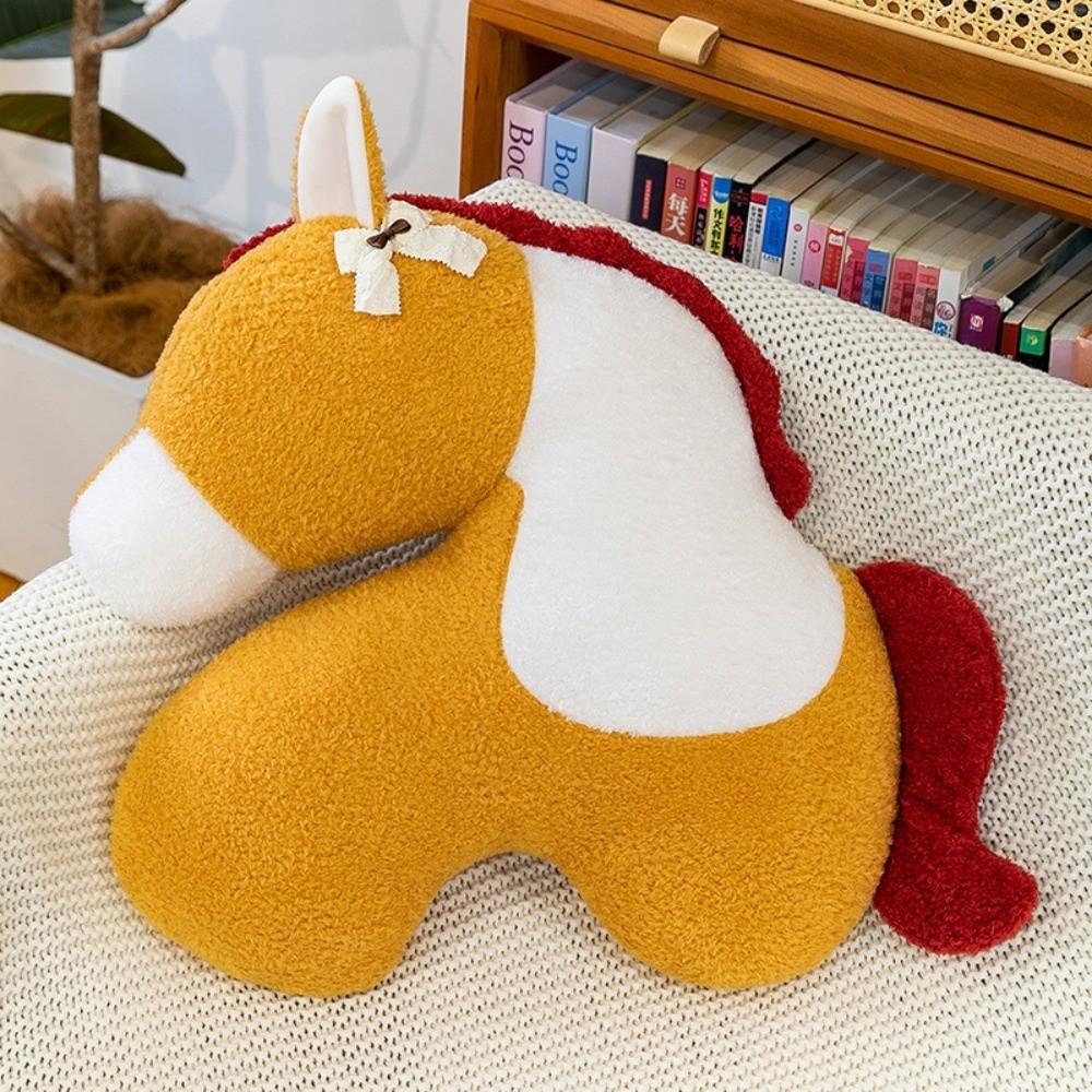 Jucărie Moale Cal Umplut Nouă Jucării de Pluș Cal Festive Mascotă An Nou Pernă Decorativă Creativă Ornamente Cameră