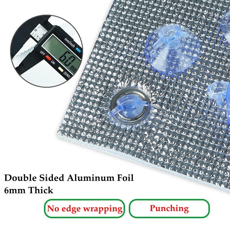 

Window Sun Shade Film Home Sunshade Protector Pad Aluminum Foil Anti-UV Sunshine Room Balcony Insulation Film Shading Board 50cm x 50cm