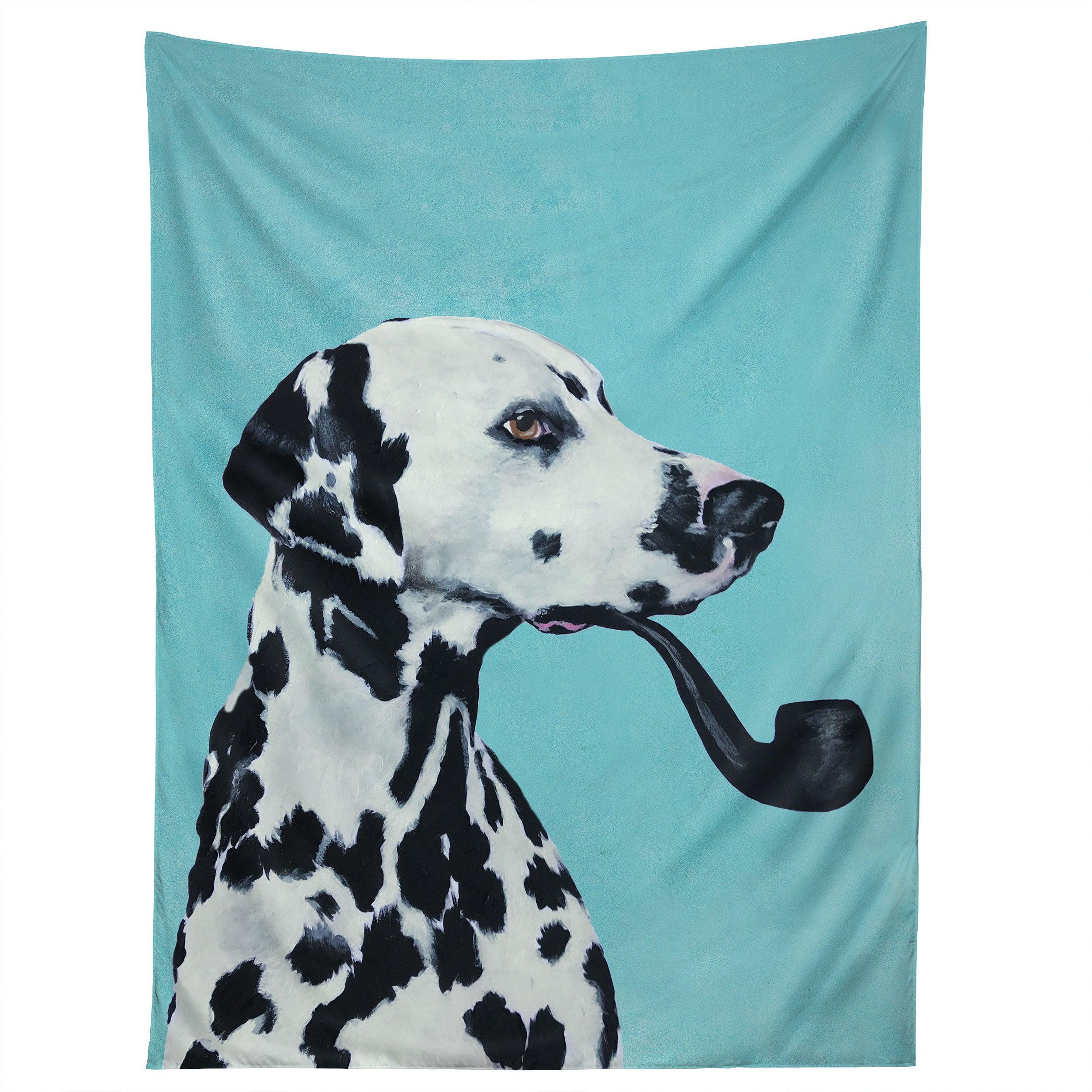 DALMATIAN WITH PIPE tapestry 75x100