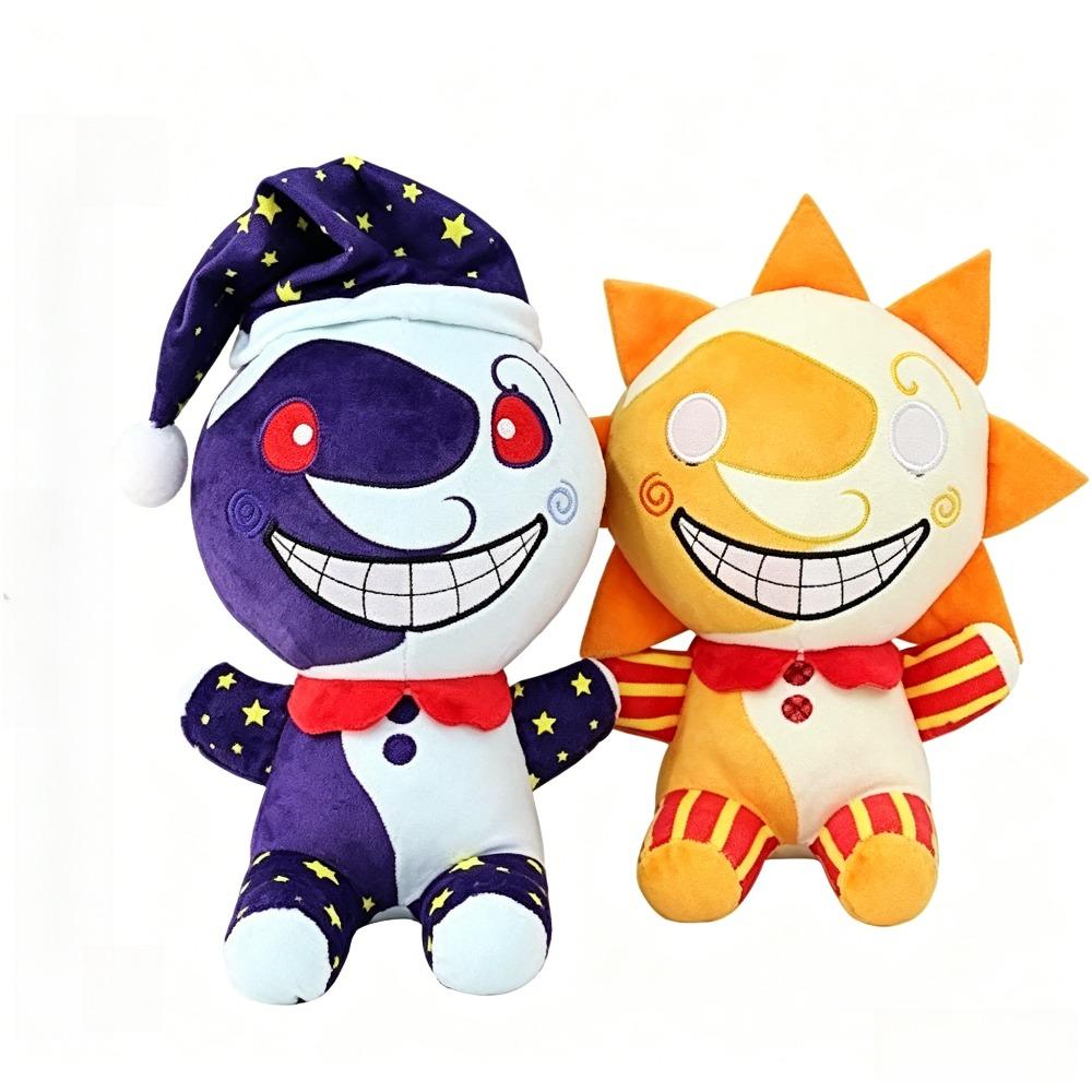 Peluche Sundrop e Moondrop Security Breach, Figura di Clown e Peluche da Collezione Giocattoli Peluche Compleanno Natale Ragazzi