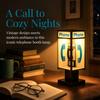 Soft Warm Glow Vintage Phone Booth Night Light LED Light Desktop Table Lamp  Office Desktops