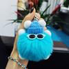 Imitation Plush Briquettes Pendant Car Key Bag Cartoon Plush Doll Pendant Trendy Cool Keychain