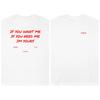 Als Je Mij Wilt Als Je Mij Nodig Hebt Ben Ik Van Jou Briefprint T-shirt RFS Innerbloom Grafisch Oversized Dames Korte Mouw Los Katoen