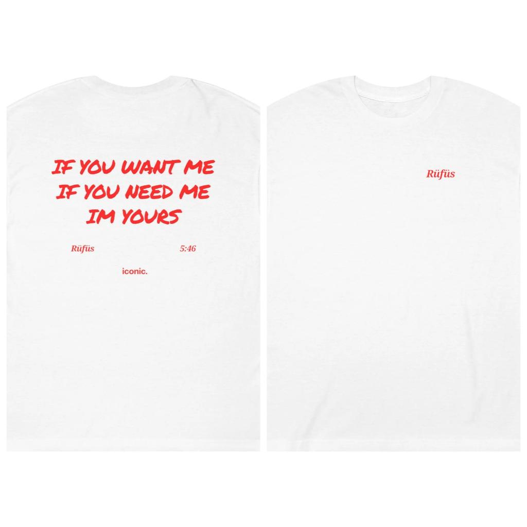 Als Je Mij Wilt Als Je Mij Nodig Hebt Ben Ik Van Jou Briefprint T-shirt RFS Innerbloom Grafisch Oversized Dames Korte Mouw Los Katoen