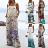 Women's Overalls Casual Loose Sleeveless Adjustable Straps Bib Wide Leg Jumpsuit With Pockets