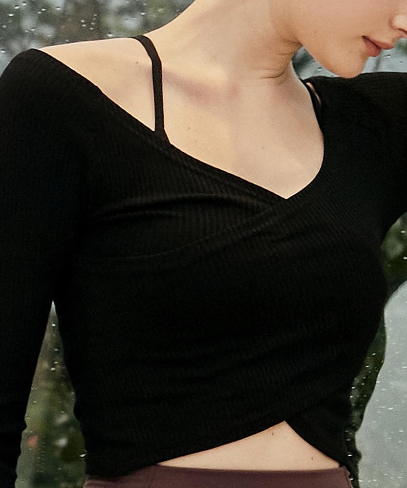 Debiweeo Enjoy Lab Crop Top Devi-T0096-Black