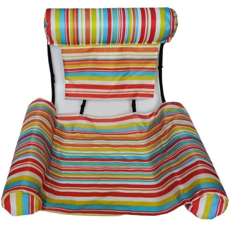 Foldable Inflatable Water Recliner with Mesh Hammock and Dual-Use Backrest