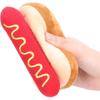 Jeanoko Hot Dog Toy Exquisite Design Food Shape Stuffed Toy Squeezable Soft Plush Dog Toy Soft Plush Hot Dog Shape for Cats Dogs