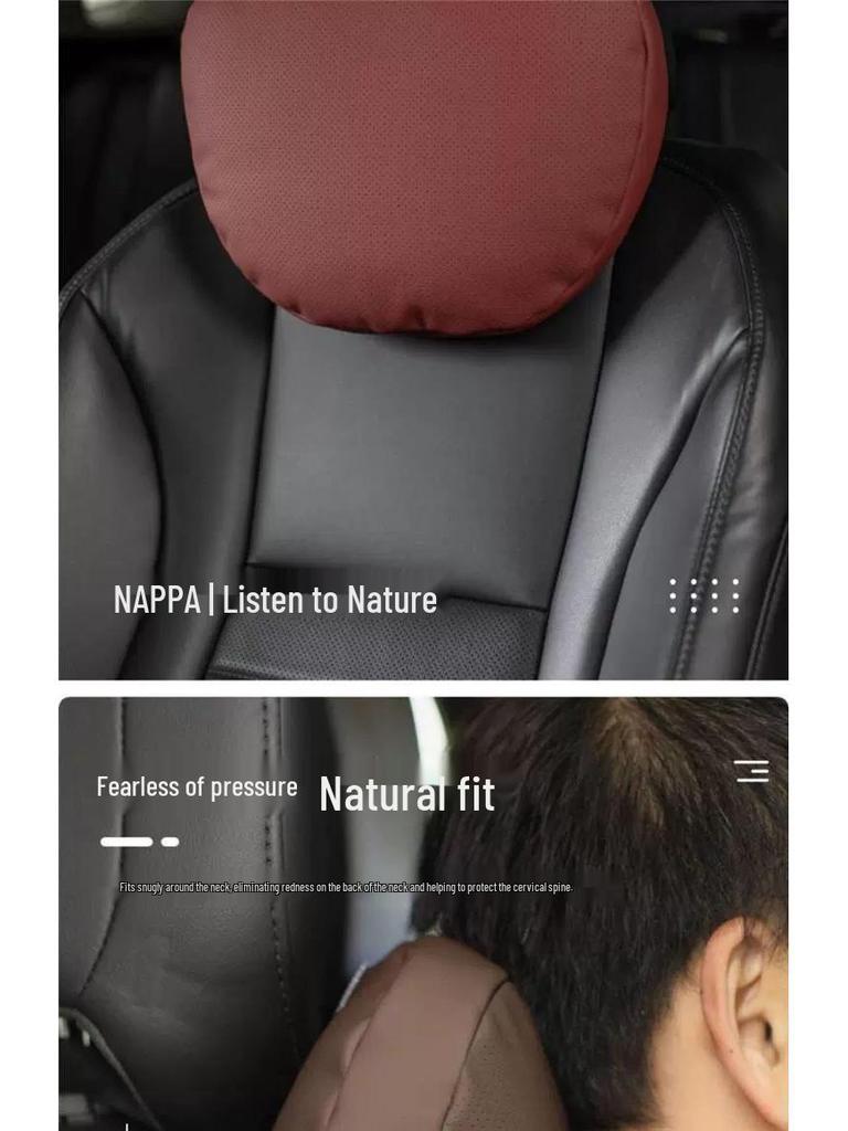 Nappa Leather Headrest and Lumbar Support Pillow for Mercedes-Maybach