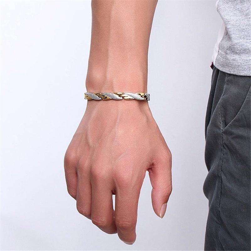Twisted Healthy Magnetic Bracelet for Women Power Therapy Magnets Magnetite Bracelets Bangles Men Health Care Jewelry Stainless
