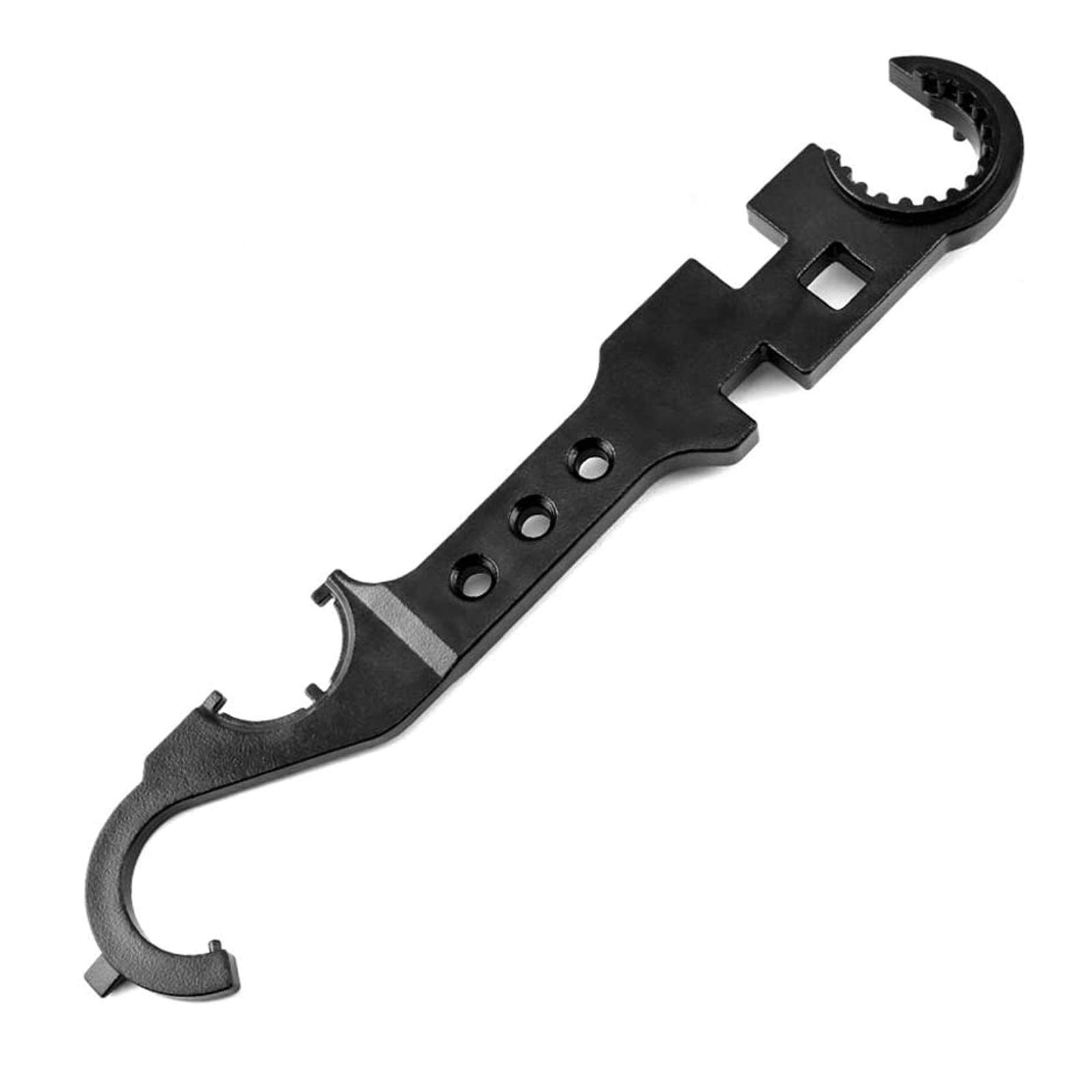 

Newseego Combo Wrench Tool for Electric Gas Blowback and Metal Barrel Nut Buffer Ring Great for Maintenance Black Guns, Rifles, M4, M16, AR15, чёрный