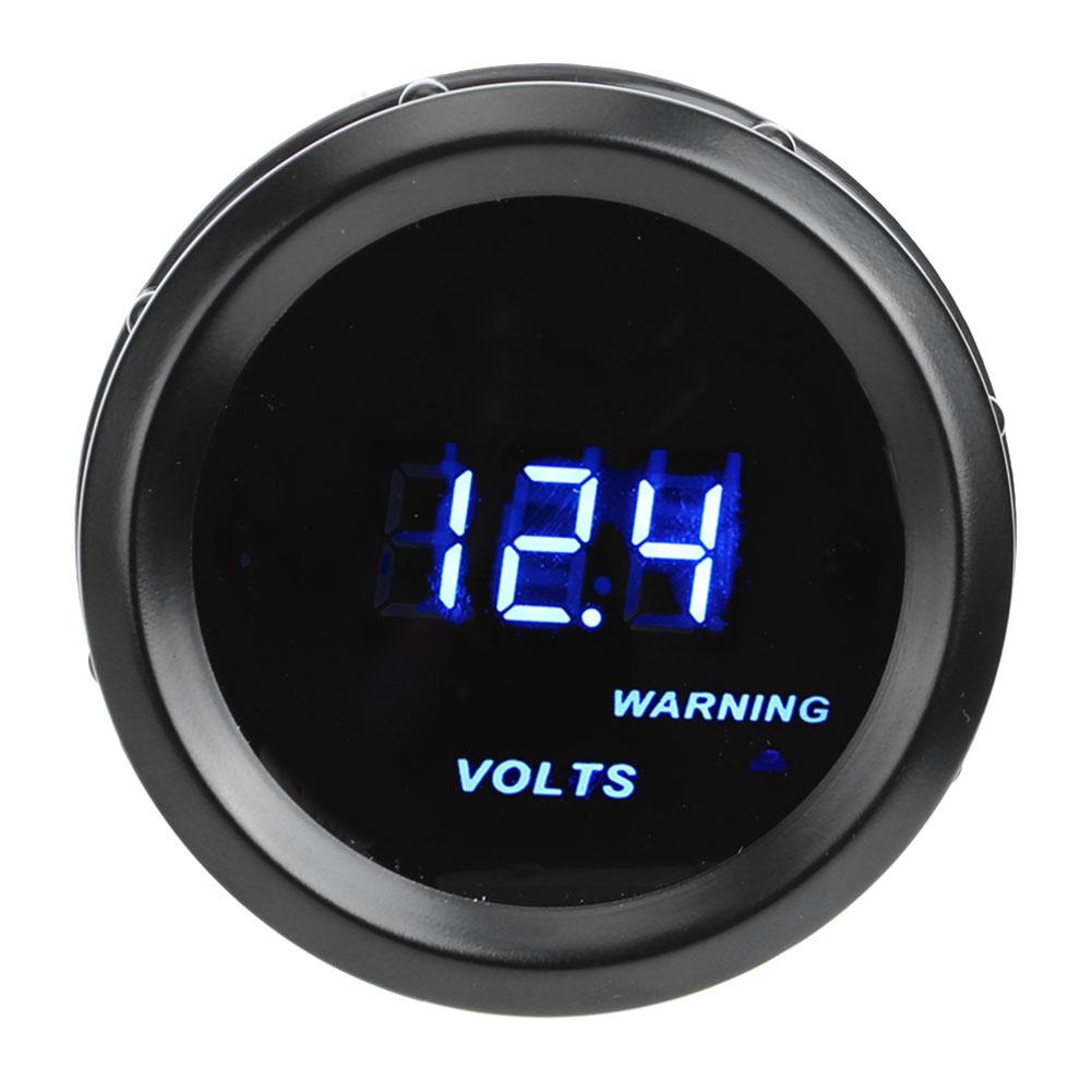 2in 52mm Car Voltage Meter Digital Black Shell Digital Display Voltage Gauge 12V