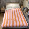 Rosa-Orange gestreifte Tiger Flanelldecke Warm Weich Halloween Weihnachten Sofa Warm Gemütlich Dekorative Deko Geschenk Für Alle Jahreszeiten