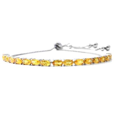 Citrine Tennis Bracelet -925 Sterling Silver