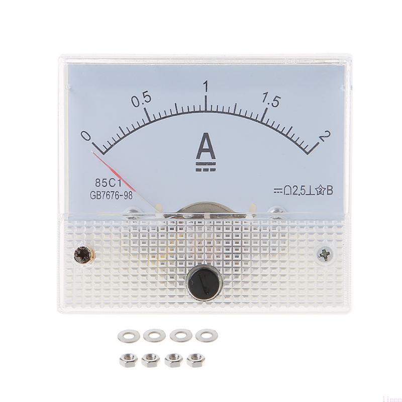 Compact Ammeter Analog Amp Meter Gauge Rectangle Panel Meter Current Tester 1A/2A/30A/50A/100A/100ma for Industrial