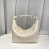 New Mini Premium Lunch Box Bag Women Handheld Woven Leather Underarm Bento Box Bag
