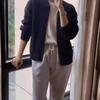 Lapel Twist Zipper Soft Waxy Sweater Jacket Women's Autumn and Winter Retro Thickened Loose Lazy Wind Knitted Cardigan