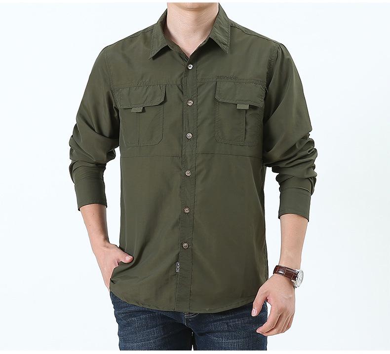 Herren Sommer Schnelltrocknend Kurzarm Übergröße Locker Arbeitskleidung Hemd 102