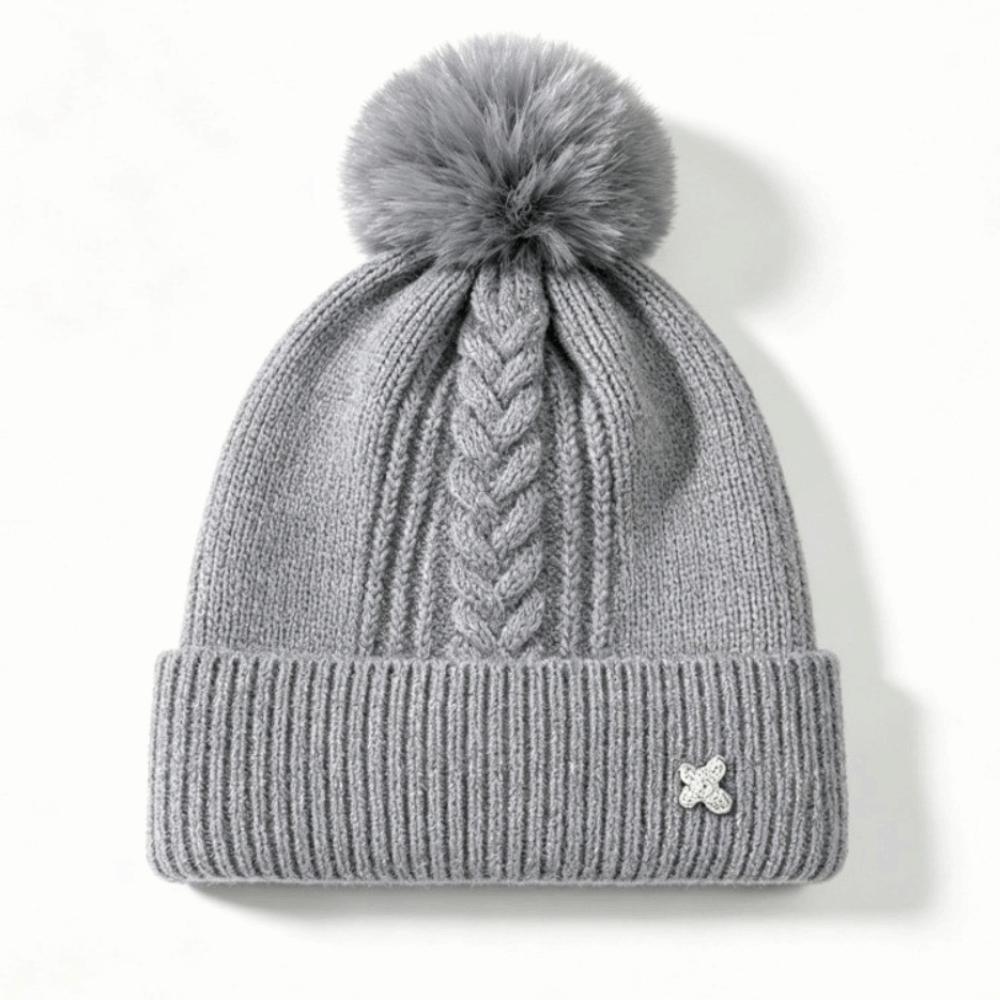 Warm Knitted Cap Ear Protection Beanie Hats Casual Pompoms Hat Outdoor