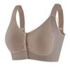 Traceless big breasts show small full cup underwear large size front buckle bra Traceless breathable no steel ring gathering anti-sagging