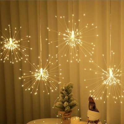 Oeny Solar Outdoor Christmas Hanging Fireworks String Lights