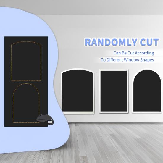 Portable Blackout Curtain No Drilling Blind Wrinkle-Free Windows Blackout Blackout Curtain