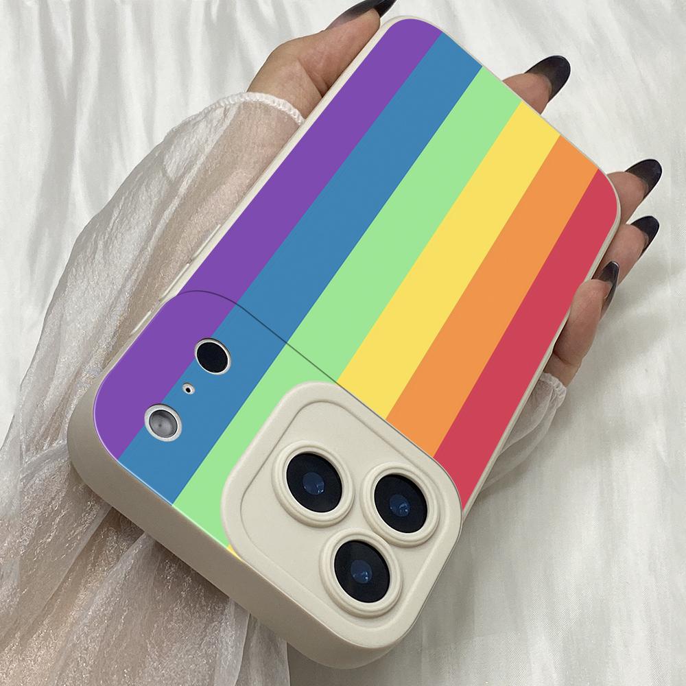 M391 Rainbow Design Angel Eyes Soft Phone Cases fori Phone Samsung Galaxy Xiaomi Rdemi Huawei Honor Infinix Realme OPPO Vivo All Model TPU Case