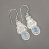 Milky Opal Gemstone Jewelry, Handmade 925 Sterling Silver Earrings, Beautiful Silver Earrings For Birthday Gift