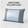1.5/1.8m 3-Piece Fitted Ice Silk Cooling Mat Set with 2 Pillowcases, Antibacterial Machine Washable Soft Bedding for Summer Home and Dorm