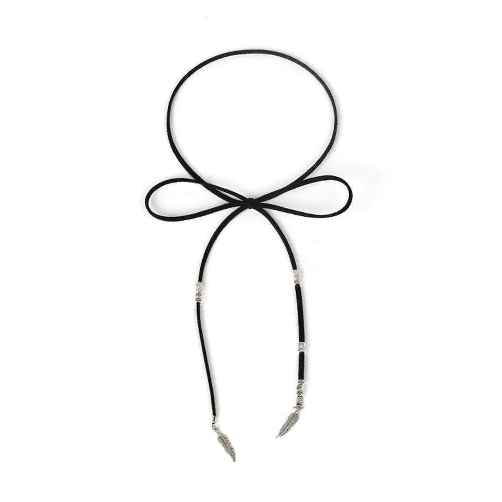 Ретро новые этнические аксессуары, европейский, американский богемный геометрический черный многослойный кожаный плетеный ожерелье для женщин