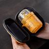 Portable Yellow Duan Mud Dunhuang Retro Ceramic Travel Tea Set, Teapot for Leaders and Elders