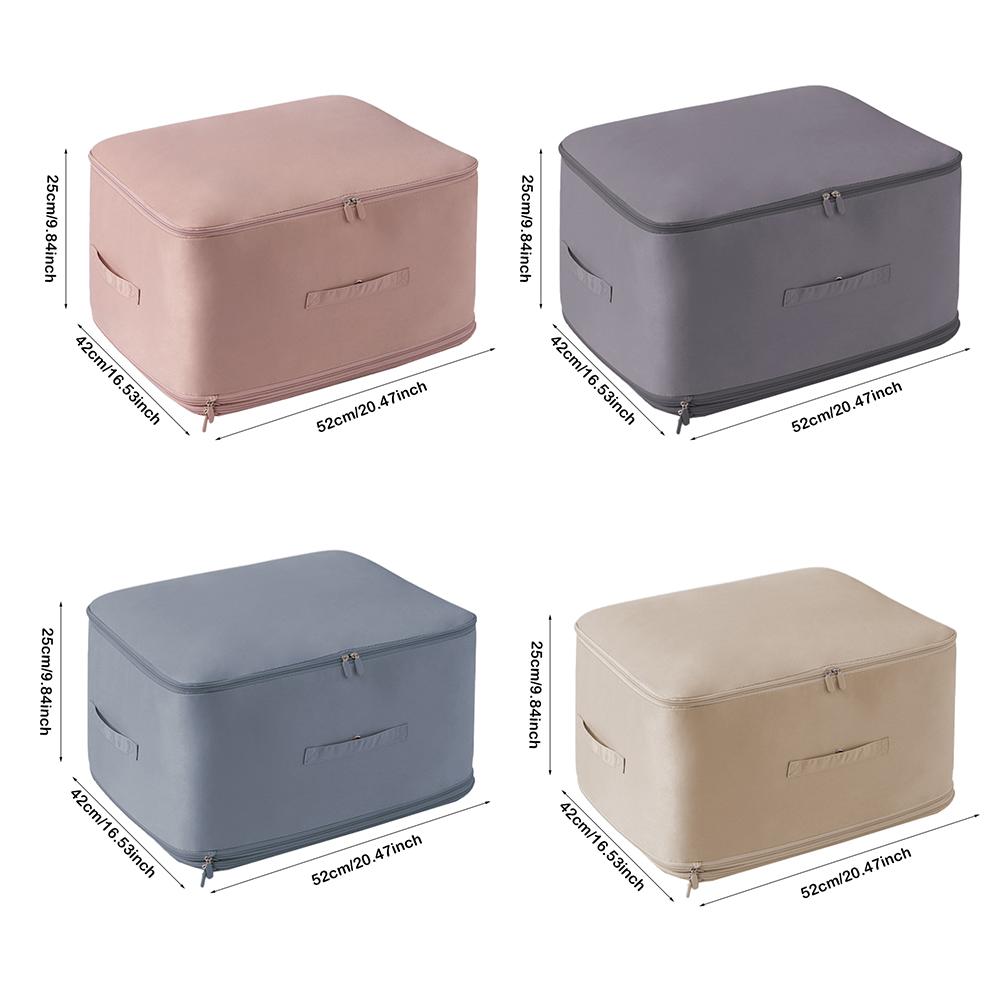 Quilt Storage Bag Blanket Storage Container Large Capacity Clothes Storage Bins with Sturdy Handle for Bedroom Wardrobe