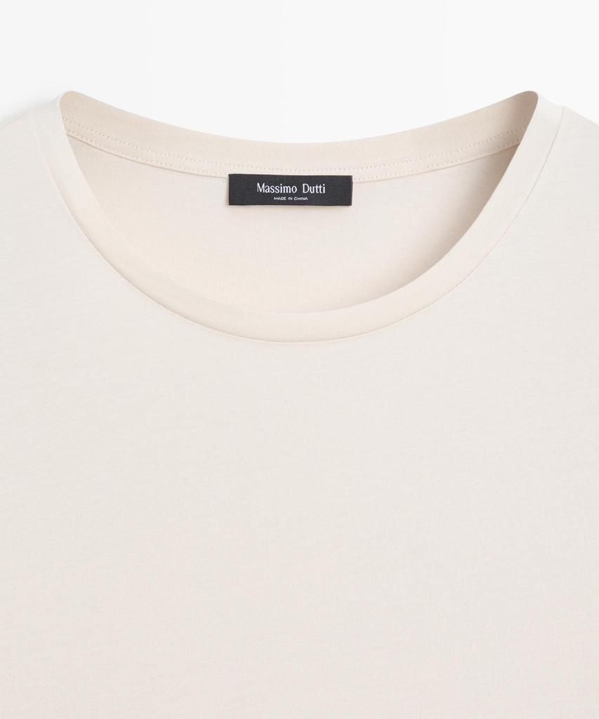 Masimodutti 100% Cotton T-Shirt Shoulder Detail