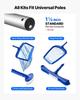 Swimming Pool Cleaning Kit, Includes 2 Detachable Brush Heads (508 Mm / 139.7 Mm) and 2 Pool Skimmer Nets, 4-in-1 Inground/Above Ground Pools Cleaning