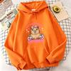 Funny Capybara Sweatshirt Cartoon Anime Hoodies Women Cute Anime Manga Hoody Long Sleeve Hoodies Female Sportwear Clothes Tops