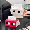 Expression Paper Towel Box Big Eyes Tissue Box Multifunctional Paper Storage Box Home Table Decoration Tissue Case Elegant