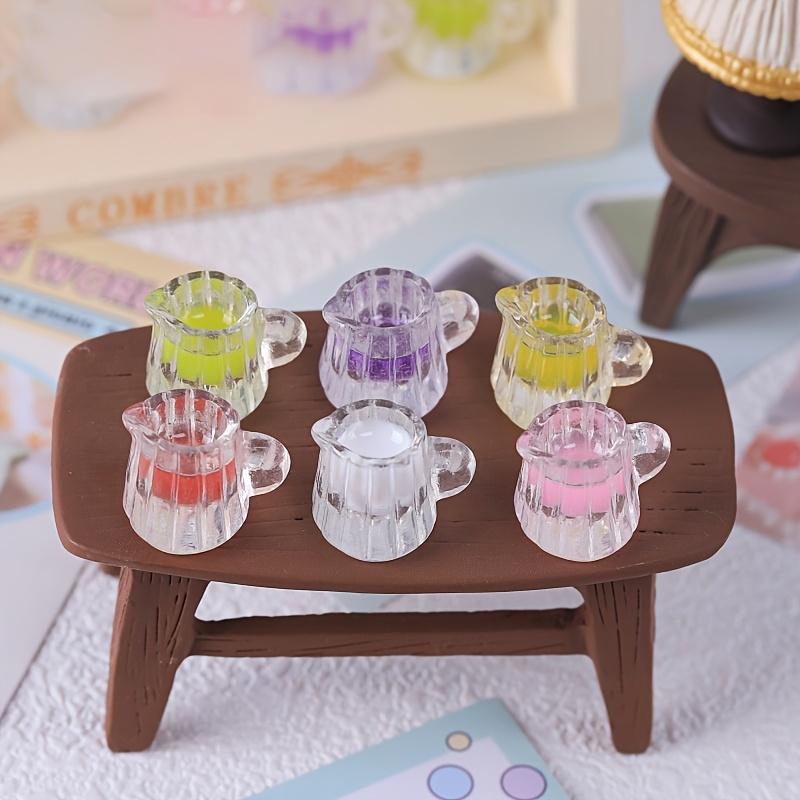 

Модели чашек для напитков Маленькие DIY статуэтки для домашнего декора, ремесленных проектов, для подарков 6pcs разноцветный