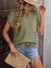 Women's Round Neck Short Sleeve Sweater with Embroidered Pocket Casual Knit Top Spring Summer Fashion 2024 Trendy T-Shirt Style Y2K Clothing