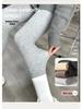 Women's Oatmeal Fleece-Lined Stirrup Leggings: High-Waist, Slimming Base Layer for Spring/Autumn/Winter 2025.