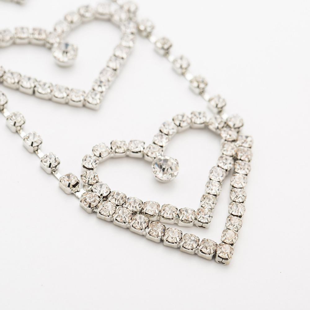 Clavicle Chain Korean Style Choker Women Necklace Rhinestone Tie Long Necklace Crystal Neck Tie