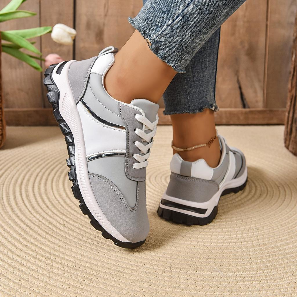 Fashion Sneaker for Women Light Leather Casual Shoes Spring/autumn Lace Up Vulcanize Shoes for Women Casual Flats Shoes